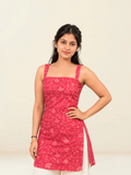 Gulabi Shaam- Sleeveless Short Kurti